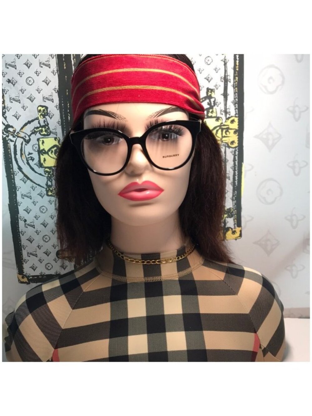 Burberry BE2356 Black and Gold Women's Glasses 3942 New - Picture 4 of 14